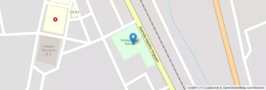 Mapa de ubicacion de Polideportivo Policial en Argentinien, Catamarca, Departamento La Paz, Municipio De Recreo, Recreo.