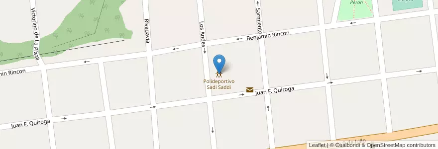Mapa de ubicacion de Polideportivo Sadi Saddi en Аргентина, Ла-Риоха, Departamento Rosario Vera Peñaloza, Chepes.