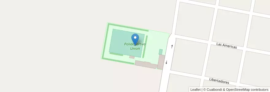 Mapa de ubicacion de Polideportivo Union en Argentinië, Santa Fe, Departamento Las Colonias, Municipio De Santo Domingo.