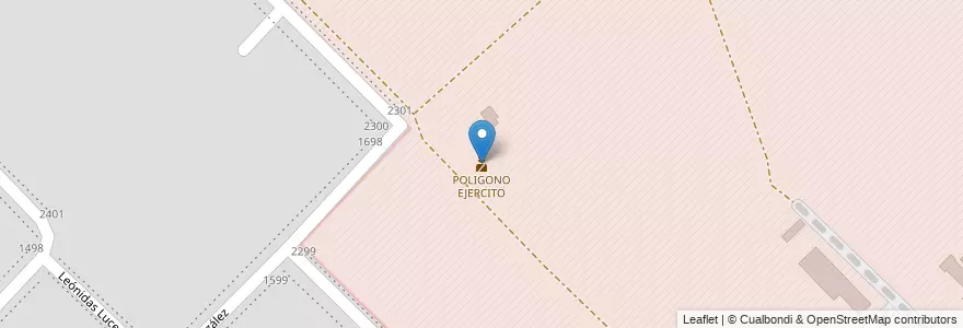 Mapa de ubicacion de POLIGONO EJERCITO en Argentina, Buenos Aires, Partido De Bahía Blanca, Bahía Blanca.