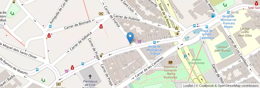 Mapa de ubicacion de Polleria Juani en Espagne, Catalogne, Barcelone, Barcelonais, Barcelone.