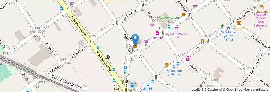 Mapa de ubicacion de Pollo Track, Belgrano en Argentina, Ciudad Autónoma De Buenos Aires, Buenos Aires, Comuna 13.