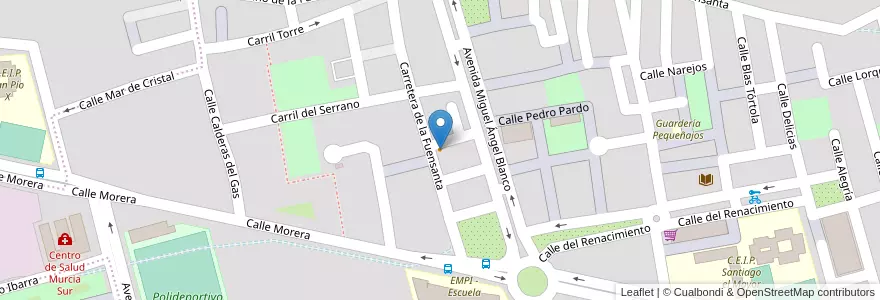 Mapa de ubicacion de Pollos a domicilio en スペイン, ムルシア州, ムルシア州, Área Metropolitana De Murcia, Murcia.