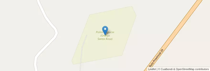 Mapa de ubicacion de Pollos Sapucai (Granja Santa Rosa) en Arjantin, Buenos Aires, Partido De General Paz.