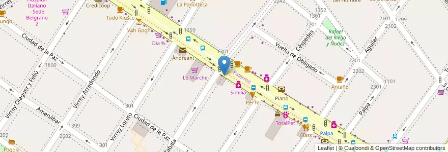 Mapa de ubicacion de Pollos Speedo, Colegiales en Argentine, Ciudad Autónoma De Buenos Aires, Buenos Aires.