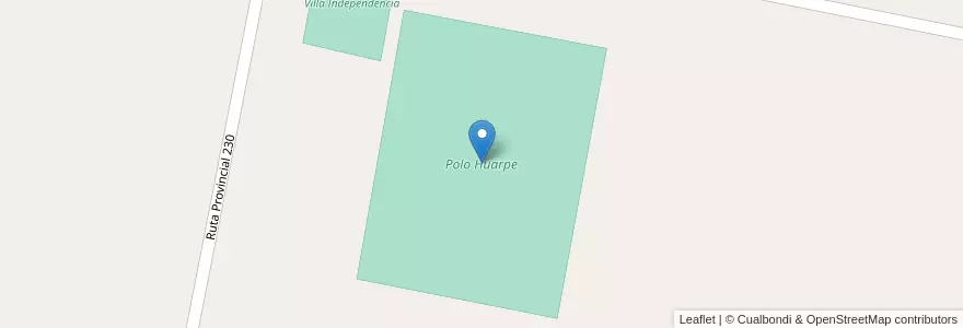 Mapa de ubicacion de Polo Huarpe en アルゼンチン, サンフアン州, チリ, Caucete.