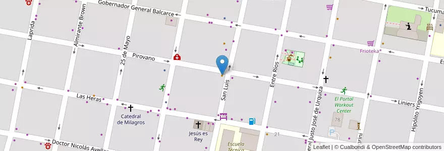 Mapa de ubicacion de Pomodoro en アルゼンチン, エントレ・リオス州, Departamento Concordia, Distrito Suburbios, Concordia, Concordia.