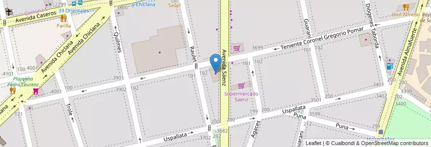 Mapa de ubicacion de Pompeya, Nueva Pompeya en 阿根廷, Ciudad Autónoma De Buenos Aires, Comuna 4, 布宜诺斯艾利斯.