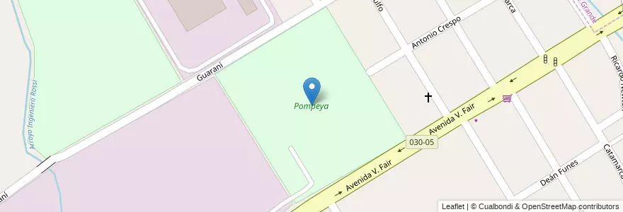 Mapa de ubicacion de Pompeya en Arjantin, Buenos Aires, Partido De Esteban Echeverría, El Jagüel.