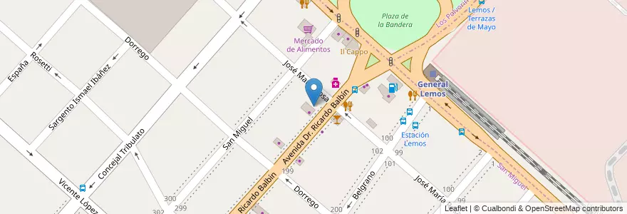 Mapa de ubicacion de Ponchito 47 en アルゼンチン, ブエノスアイレス州, Partido De San Miguel.
