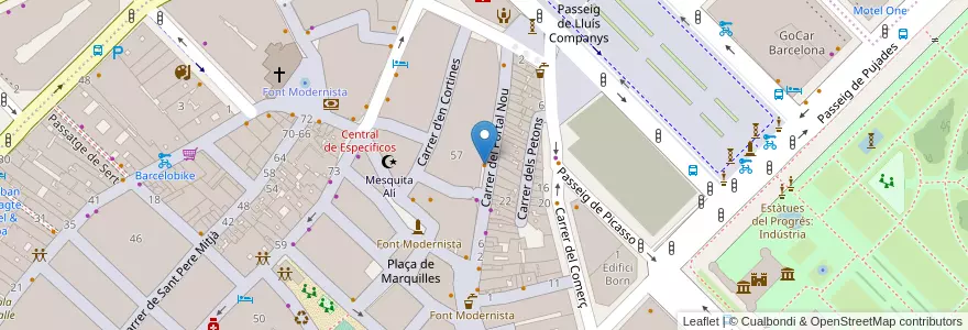 Mapa de ubicacion de Pony Cafe en اسپانیا, Catalunya, Barcelona, Barcelonès, Barcelona.