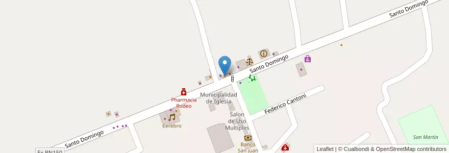 Mapa de ubicacion de Pool Bar en الأرجنتين, سان خوان, تشيلي, Iglesia.