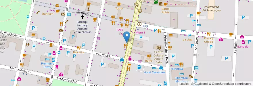 Mapa de ubicacion de Pool en Argentina, Chile, Mendoza, Departamento Capital, Ciudad De Mendoza.