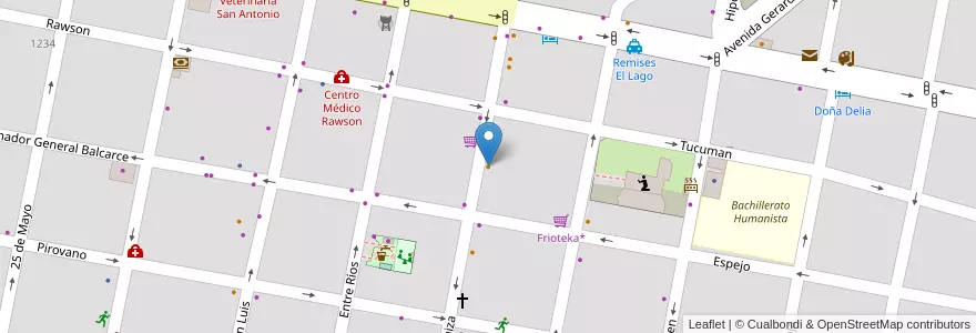 Mapa de ubicacion de Popelka en آرژانتین, استان انتره ریوس, Departamento Concordia, Distrito Suburbios, Concordia, Concordia.
