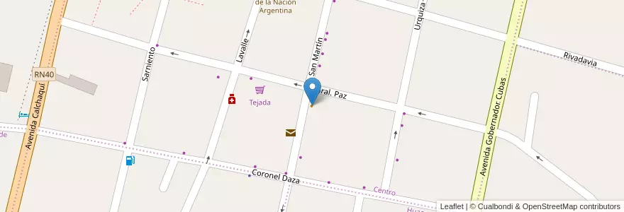 Mapa de ubicacion de Popeye en Arjantin, Catamarca, Departamento Belén, Municipio De Belén, Belén.