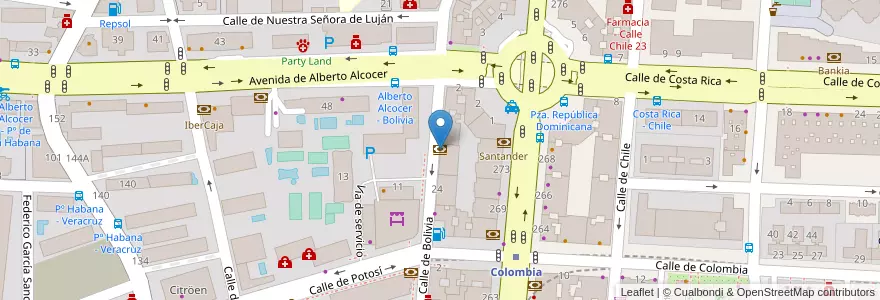 Mapa de ubicacion de Popular en 西班牙, Comunidad De Madrid, Comunidad De Madrid, Área Metropolitana De Madrid Y Corredor Del Henares, Madrid.