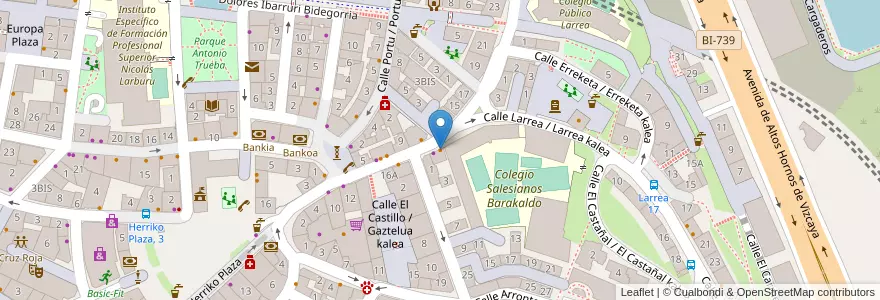 Mapa de ubicacion de Pormetxeta döner Kebab en 스페인, Euskadi, Bizkaia, Bilboaldea.