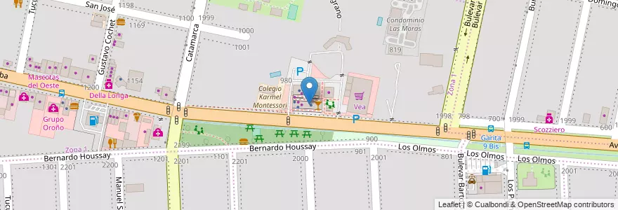 Mapa de ubicacion de Porta Inmobiliaria en آرژانتین, سانتافه, Departamento Rosario, Municipio De Funes, Funes.