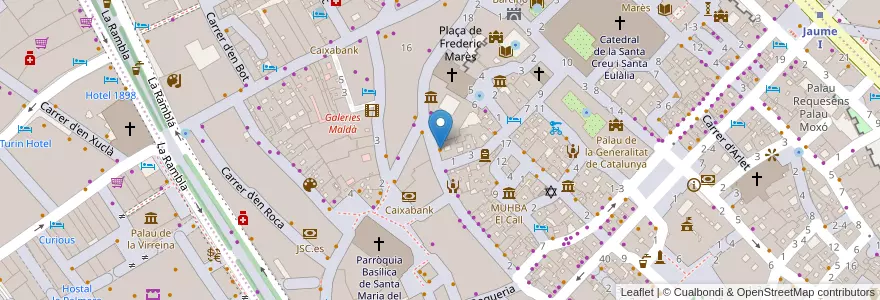 Mapa de ubicacion de Portalón en 西班牙, Catalunya, Barcelona, Barcelonès, Barcelona.