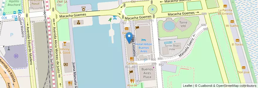 Mapa de ubicacion de Porteño Plaza I, Puerto Madero en 阿根廷, Ciudad Autónoma De Buenos Aires, Comuna 1, 布宜诺斯艾利斯.