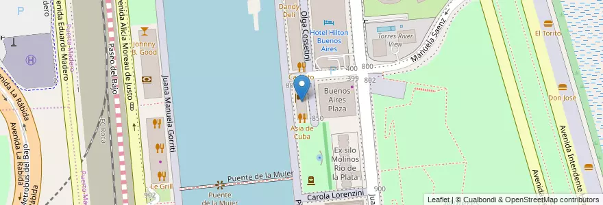Mapa de ubicacion de Porteño Plaza II, Puerto Madero en Argentine, Ciudad Autónoma De Buenos Aires, Comuna 1, Buenos Aires.