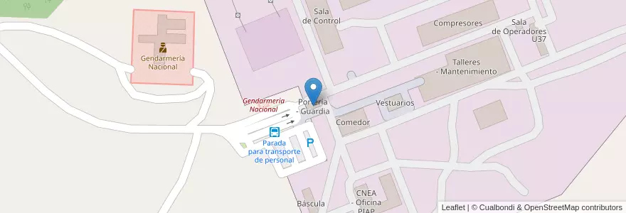 Mapa de ubicacion de Portería - Guardia en Argentina, Cile, Provincia Di Neuquén, Departamento Confluencia, Municipio De Senillosa.