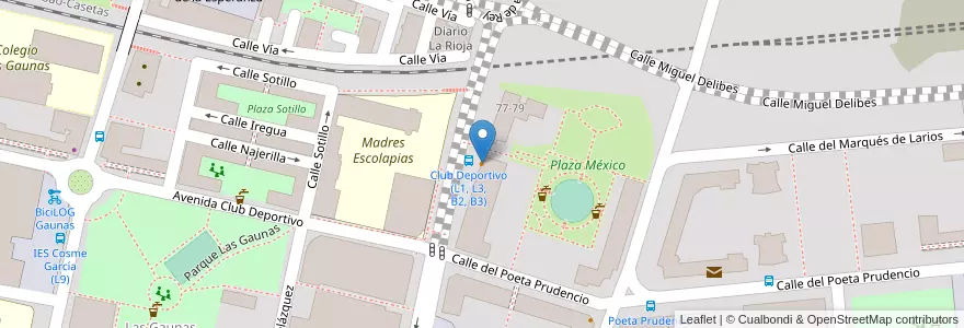 Mapa de ubicacion de Porto Vecchio en Spanien, La Rioja, La Rioja, Logroño.