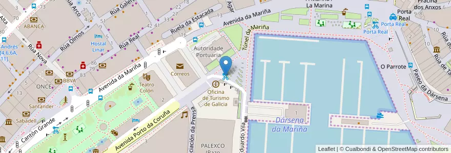 Mapa de ubicacion de Porto en スペイン, ガリシア州, A Coruña, A Coruña, A Coruña.