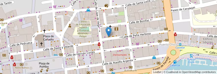 Mapa de ubicacion de Portobello 5 Café&Copas en Испания, Кантабрия, Кантабрия, Santander, Santander.