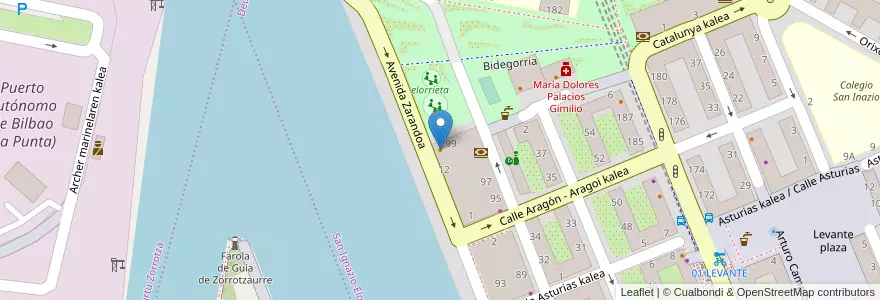 Mapa de ubicacion de Portu Eder en 西班牙, 巴斯克, 比斯开, Bilboaldea, 毕尔巴鄂.