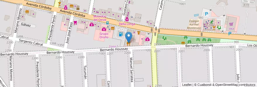 Mapa de ubicacion de Posta de Funes en Arjantin, Santa Fe, Departamento Rosario, Municipio De Funes, Funes.