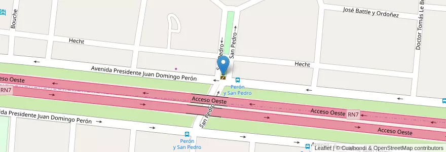 Mapa de ubicacion de Posta Policial en Arjantin, Buenos Aires, Partido De Hurlingham, Villa Tesei.