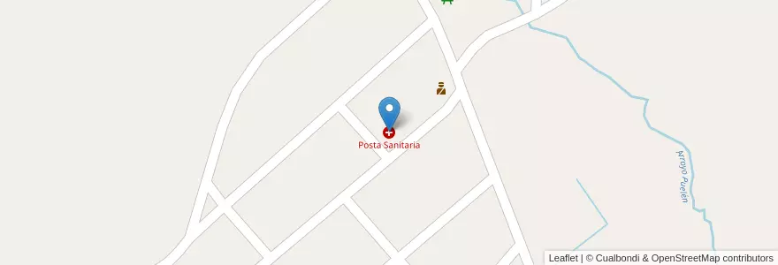 Mapa de ubicacion de Posta Sanitaria en Аргентина, Ла-Пампа, Departamento Puelén, Municipio De Puelén.