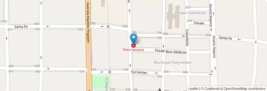 Mapa de ubicacion de Posta Sanitaria en Argentinië, Catamarca, Departamento Capital, Municipio De San Fernando Del Valle De Catamarca, San Fernando Del Valle De Catamarca.