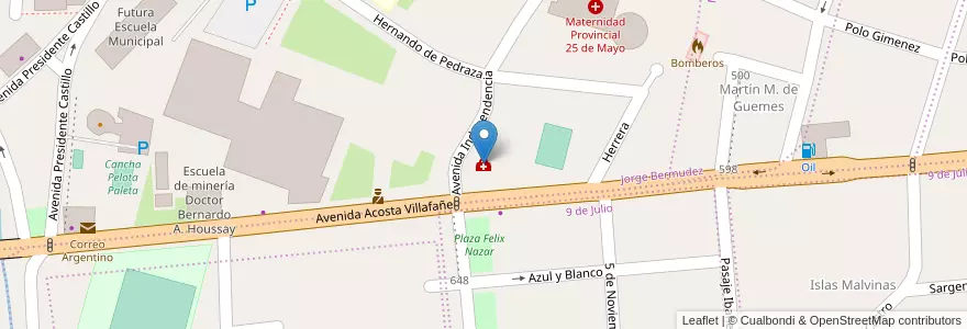 Mapa de ubicacion de Posta Sanitaria en アルゼンチン, カタマルカ州, Departamento Capital, Municipio De San Fernando Del Valle De Catamarca, San Fernando Del Valle De Catamarca.
