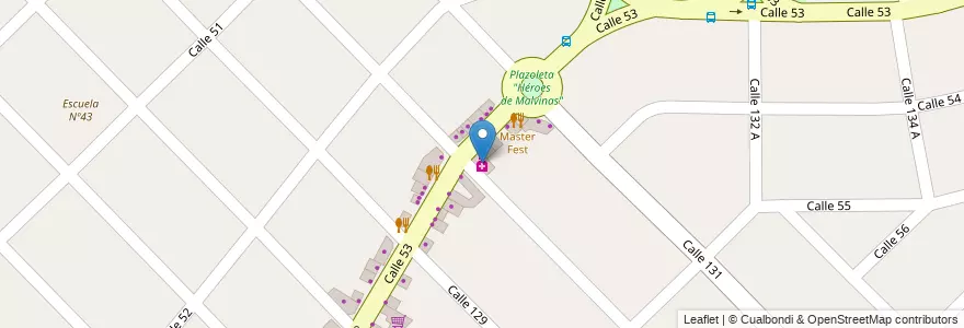 Mapa de ubicacion de Posteraro en Arjantin, Buenos Aires, Partido De Berazategui, Hudson.