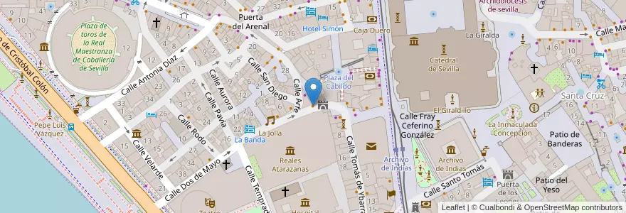 Mapa de ubicacion de Postiguillo en Espanha, Andaluzia, Sevilla, Sevilla.