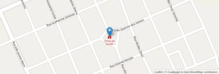 Mapa de ubicacion de Posto de Saúde en البَرَازِيل, المنطقة الجنوبية, سانتا كاتارينا, Região Geográfica Intermediária De Chapecó, Microrregião De São Miguel D'Oeste, Paraíso.