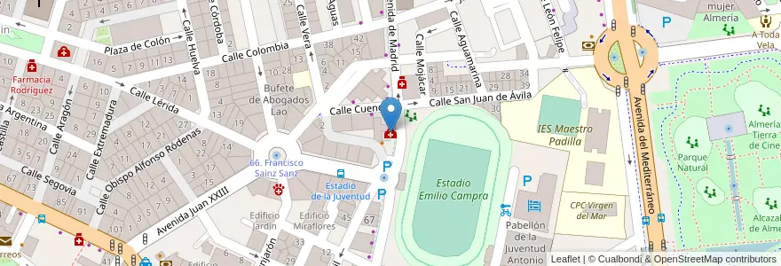 Mapa de ubicacion de Practicante en スペイン, アンダルシア州, アルメリア, アルメリア.