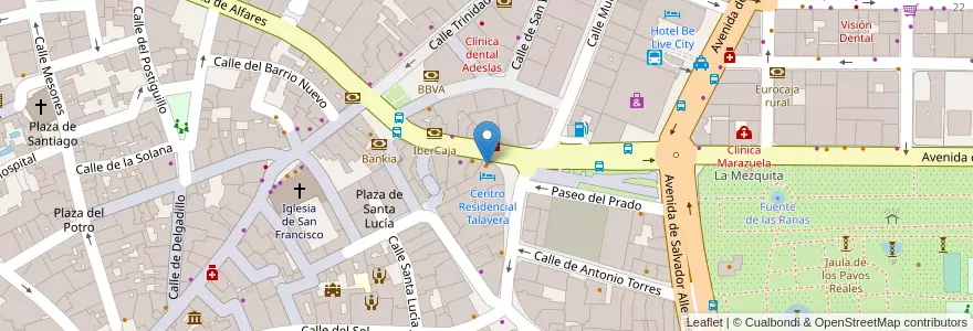 Mapa de ubicacion de Prado 16 en Spanje, Castilië-La Mancha, Toledo, Talavera, Talavera De La Reina.