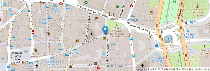 Mapa de ubicacion de PRADO, CALLE, DEL,31 en 스페인, Comunidad De Madrid, Comunidad De Madrid, Área Metropolitana De Madrid Y Corredor Del Henares, 마드리드.