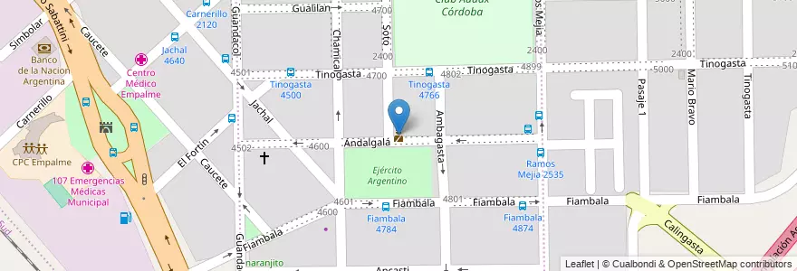 Mapa de ubicacion de Precinto 16 en Arjantin, Córdoba, Departamento Capital, Pedanía Capital, Córdoba, Municipio De Córdoba.