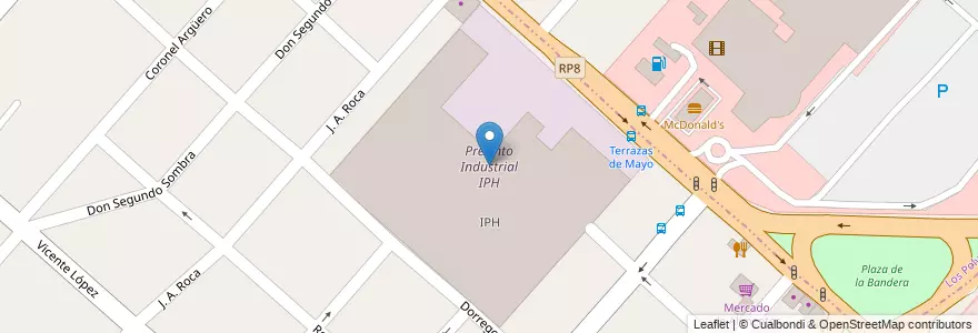 Mapa de ubicacion de Precinto Industrial IPH en Argentinië, Buenos Aires, Partido De San Miguel.