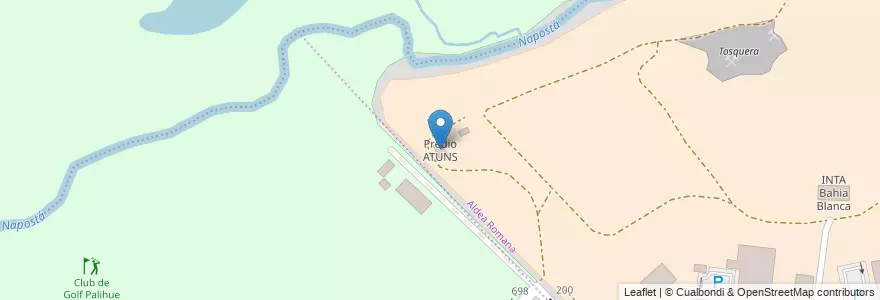 Mapa de ubicacion de Predio ATUNS en アルゼンチン, ブエノスアイレス州, Partido De Bahía Blanca, Bahía Blanca.
