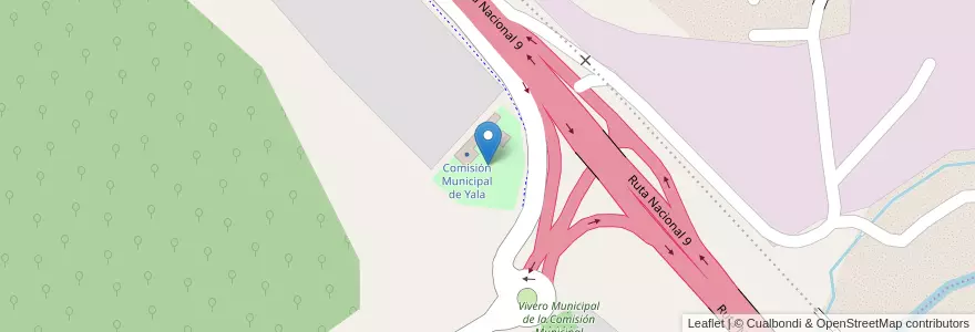 Mapa de ubicacion de Predio de la Comisión Municipal de Yala en Аргентина, Жужуй, Departamento Doctor Manuel Belgrano, Municipio De Yala.