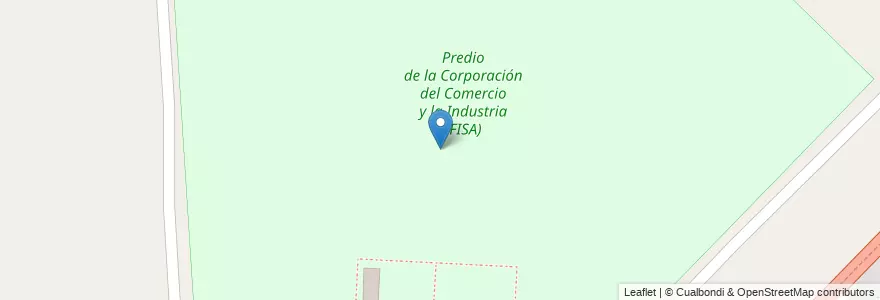 Mapa de ubicacion de Predio de la Corporación del Comercio y la Industria (FISA) en Arjantin, Buenos Aires, Partido De Bahía Blanca, Villa Bordeu.