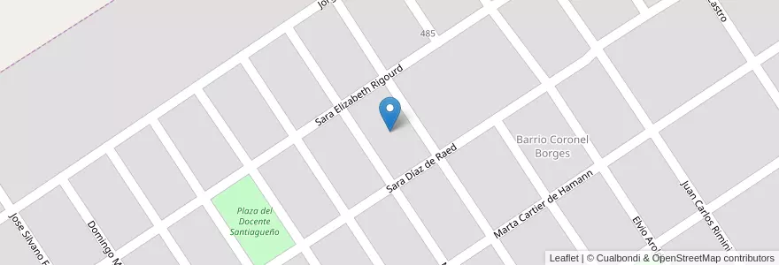 Mapa de ubicacion de predio Escuela Nº 1241 en アルゼンチン, サンティアゴ・デル・エステロ州, Departamento Capital, Santiago Del Estero.