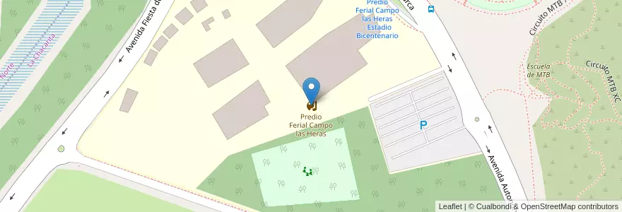 Mapa de ubicacion de Predio Ferial Campo las Heras en Argentine, Catamarca, Departamento Capital, Municipio De San Fernando Del Valle De Catamarca, San Fernando Del Valle De Catamarca.