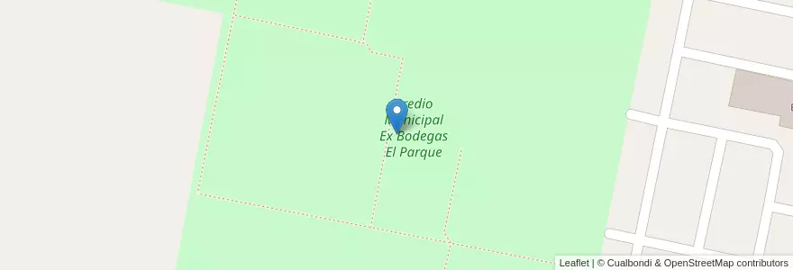 Mapa de ubicacion de Predio Municipal Ex Bodegas El Parque en Arjantin, San Juan, Şili, Caucete.