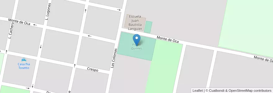 Mapa de ubicacion de Predio Quilmes en Argentine, Santa Fe, Departamento Castellanos, Municipio De Rafaela.